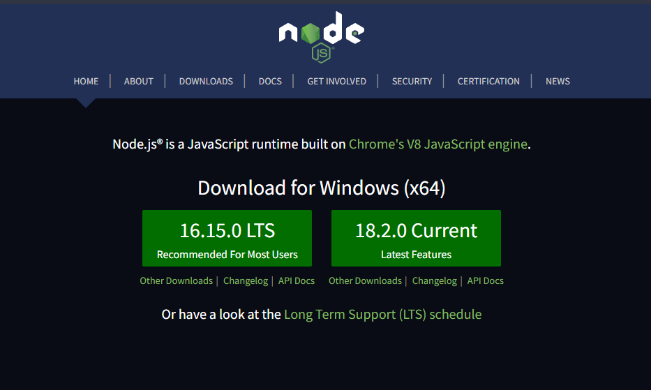 Node.js 官網